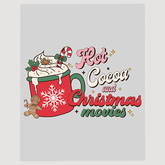 Hot Cocoa and Christmas Movies DTF Transfer - Cozy Winter Design
